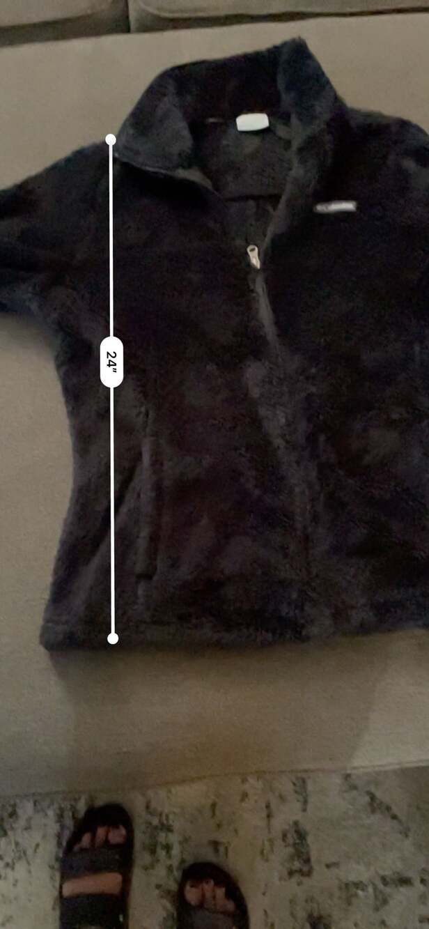 Columbia Cloudy Day Fleece Full Zip Jacket Size L Black - Picture 4 of 6